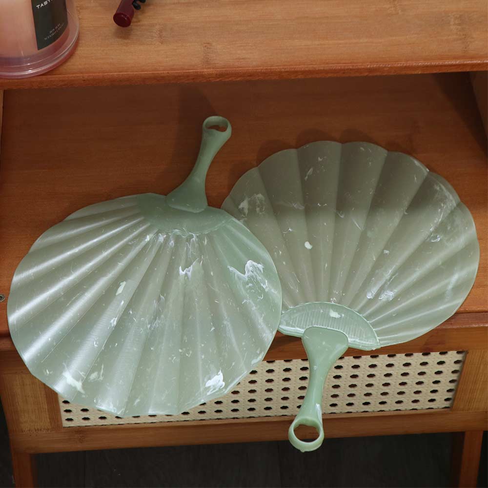 10pcs Retro Portable Shell Fan Plastic Handheld Fan Durable Chinese Style Fan  Traditional Festival