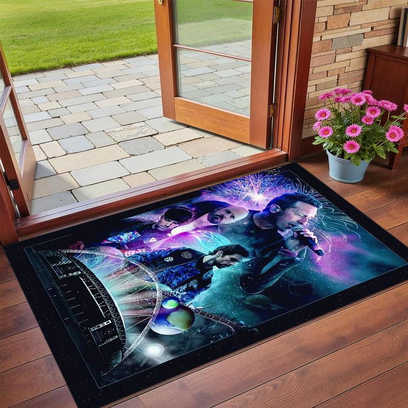 Crystal Velvet Rug Soft Non Slip Indoor Floor Mat Home DecorColdplay