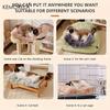 Luxury Plush Pet Bed with Pillows -Super Soft Warm Comfortable Bed for Small & Medium Dogs Multi-Color Options Rectangular Shape