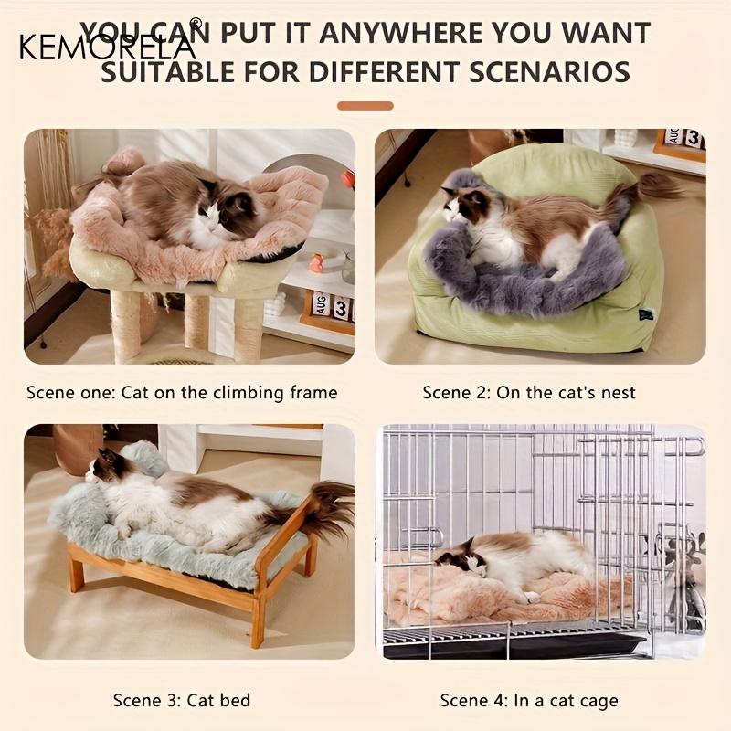 Luxury Plush Pet Bed with Pillows -Super Soft Warm Comfortable Bed for Small & Medium Dogs Multi-Color Options Rectangular Shape