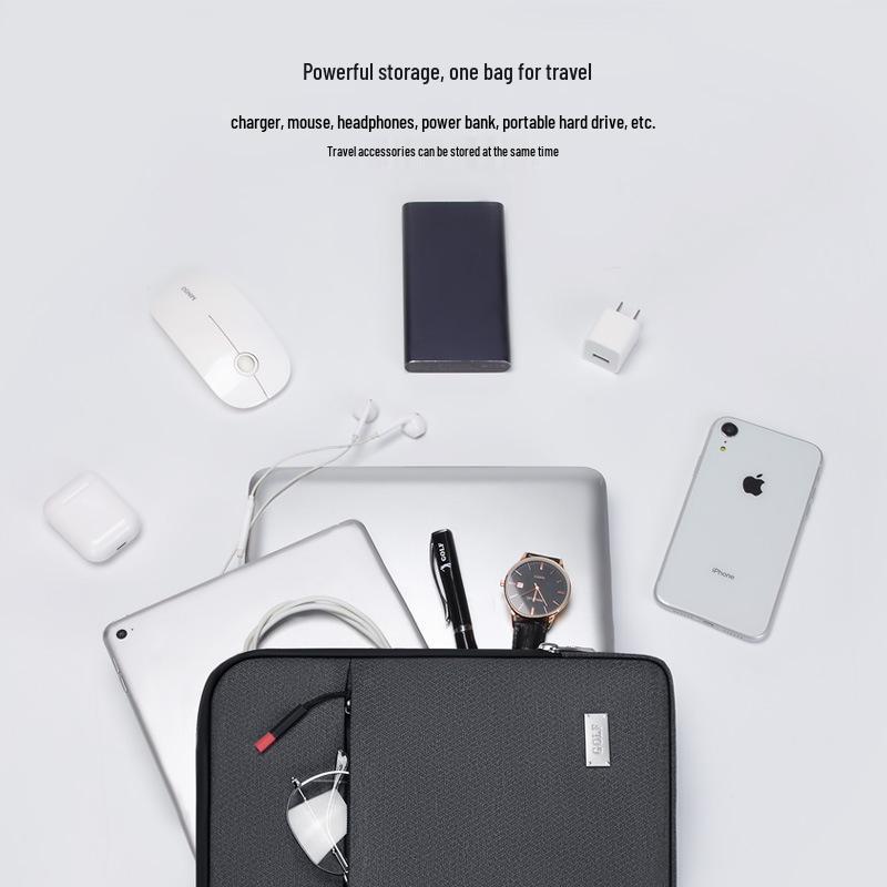 Men's 14-inch Golf Laptop Bag: Lightweight, Shockproof Single Shoulder Backpack & Protective Sleeve