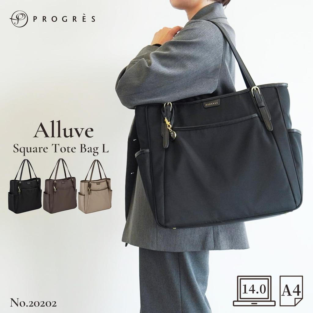 Allure Tote Bag 19L A4 PC Commuting Casual 20202 Charcoal Gray [Progre] 14.0-inch