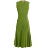 K-style Chubby Girl Slim Waist Nipped Swing Sleeveless Dress