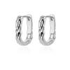 Elegant Round Earrings, Luxurious Stainless Steel Hoop Earrings for Women and Girls, Vintage Wedding Engagement Aesthetic Jewelr