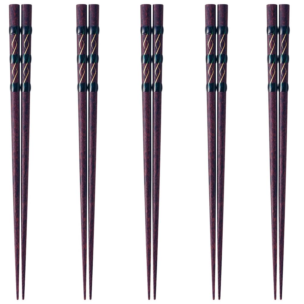 Happy Set of Made In PID6092 J-kitchens Chopsticks, 5, Material Wood, Chopsticks, Japan,