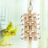 Bird Toy Chew Gifts Cage Accessories with Wood Beads Parrot Bite Hanging for
