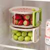 Multifunctional Kitchen Fruit Drain Basket Sink Vegetable Storage Basket with Lid 2-in-1 Cleaning Washing Filtering Fruit Tray