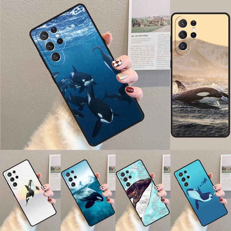 Killer Whale Orca soft Silicone Phone Case For Samsung Galaxy note 10 pro S26 S25 S24 S23 S22 S21 Plus S25Ultra Capa Cover