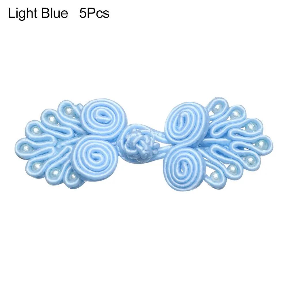 5Pcs Nylon Buttons Chinese Knot Button Chinese Handmade Cheongsam Buttons Knot Fastener Closures DIY Sewing Clothing Accessories
