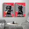 Hypebeast nowoczesny czarny biały pistolet doberman luksusowy modny plakat drukuje płótno malarstwo ścienne obraz artystyczny pokój w stylu nordyckim Home Decor