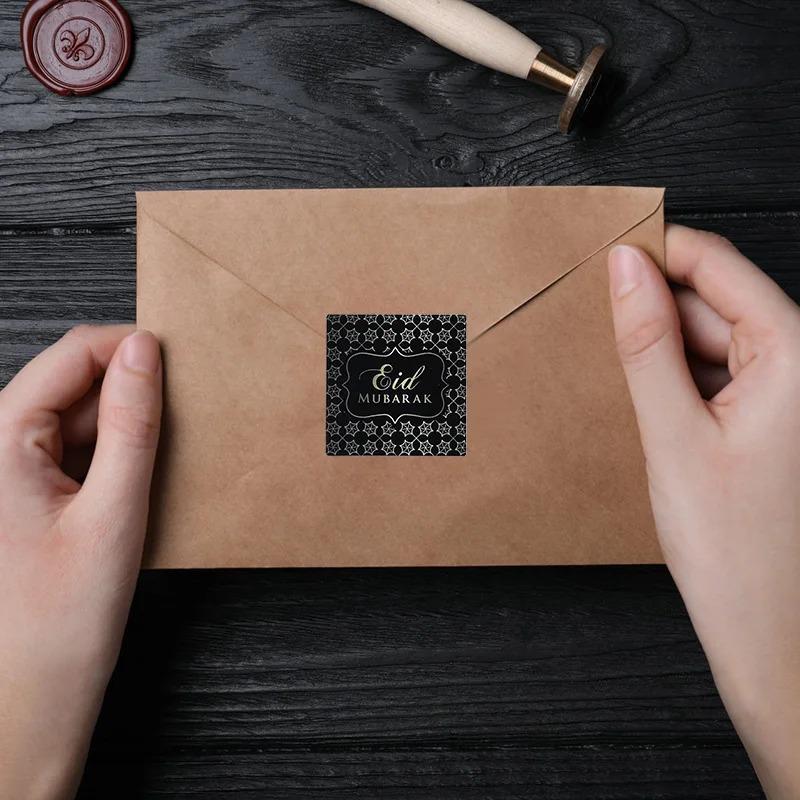 500pcs/roll EID Mubarak Stickers Ramadan Kareem Gifts Packaging Seal Stickers Islam Muslim Ramadan Decor EID Gift Label for Home