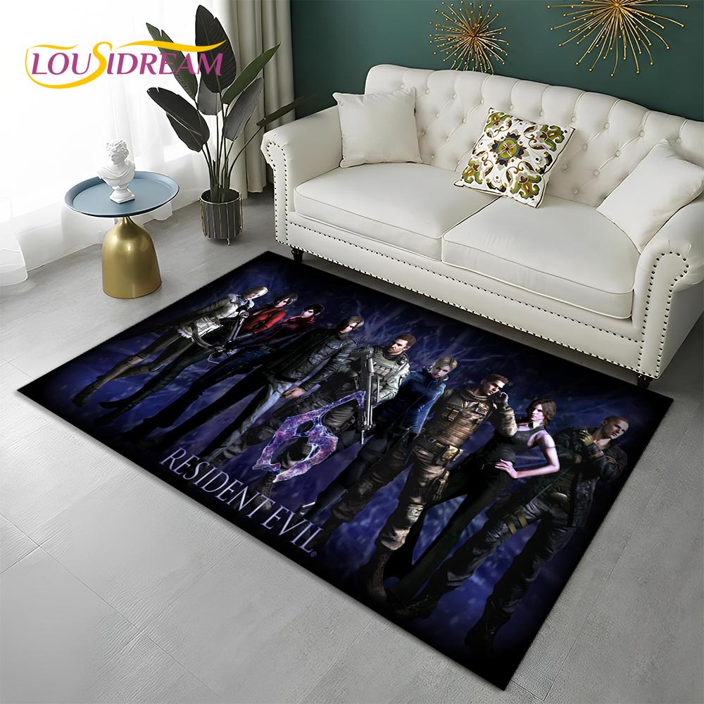 3D Games R-Resident Evil Gamer Carpet Rug for Home Living Room Bedroom Sofa Doormat Decor,kids Play Area Rug Non-slip Floor Mat