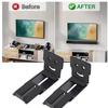 Carbon Steel Soundbar Wall Mount Shelf for TV and Monitor Speakers