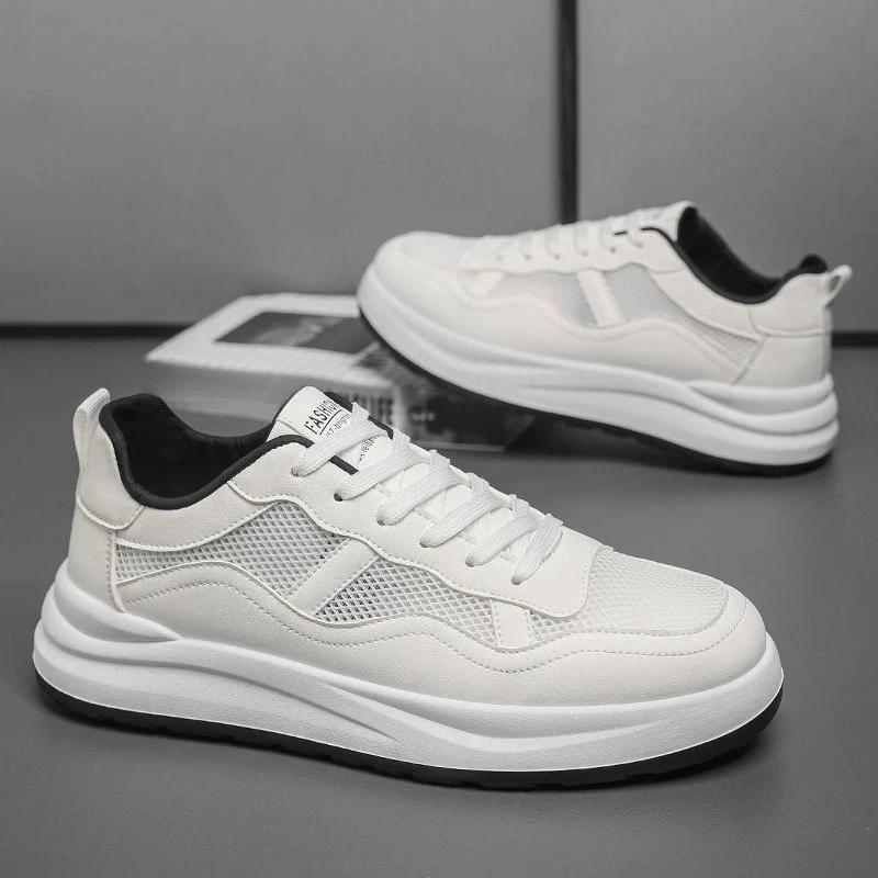 Male Shoe Breathable Young Students Men's Casual Shoes Chunky Splicing Mesh Deals Adults Leisure Retro Sneakers Hiking Common