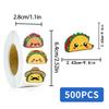 500PCS Taco Roll Stickers Nostalgia Harajuku Streetwear Scrapbooking Coffee Phone Casual Skateboard Fashion Aesthetic Sticker