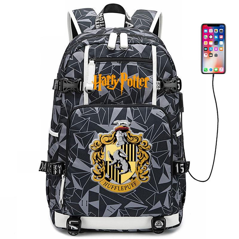 Magic School Usb Student School Bag Harry Potter Backpack Men'S And Women'S Casual Travel Bag