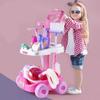 Interactive Kids Play Vacuum Set Plastic Cleaning Tool Cart With Ice Cream Cash Register