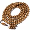 Handcrafted Six-Lobed Dragon Wood Buddhist Beads Rosary, 20mm