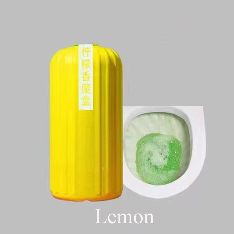 

4/1pcs Toilet Deodorization Cleaner Automatic Long Lasting Odor Limescale Removing Tools Household Toilet Tank Cleaner Gel Bowl Lemon scent-1pc