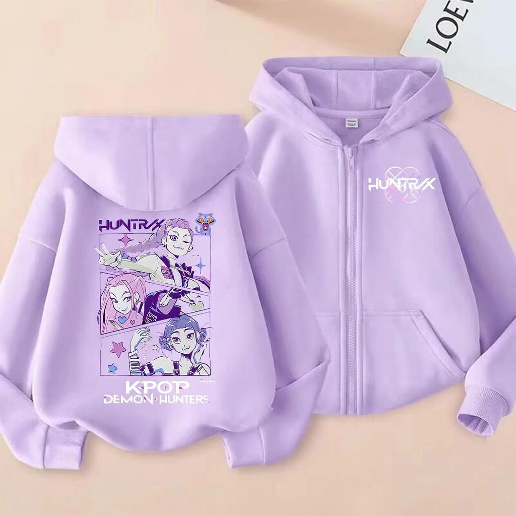 Children's Cartoon Zipper Hoodie - Girls' Autumn Fashion Sweatshirt