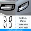 For Dodge Charger 2015-2022 Piano Black Central Control Radio CD AC Panel Trim Cover Car Interior Decoration Accessories Sticker