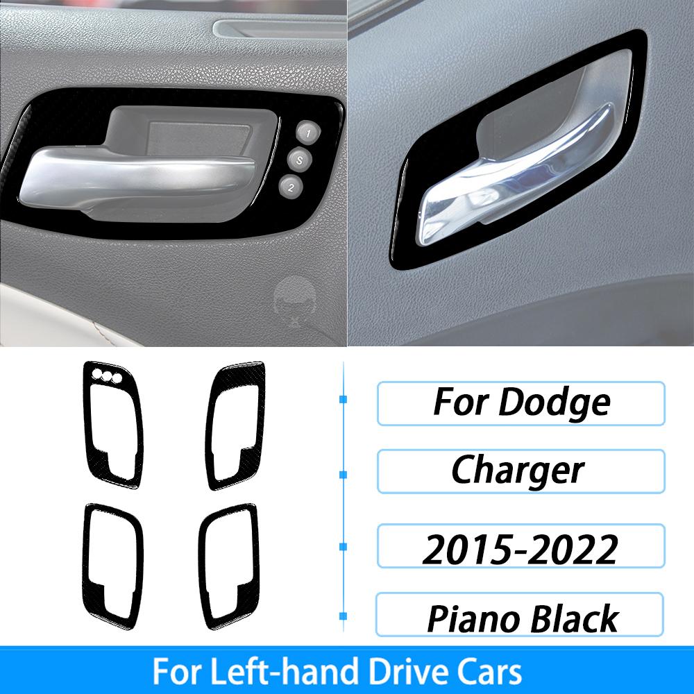 For Dodge Charger 2015-2022 Piano Black Central Control Radio CD AC Panel Trim Cover Car Interior Decoration Accessories Sticker