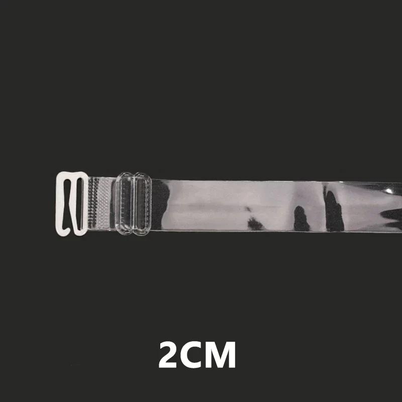 4/2 pièces Bretelles de Soutien-gorge Transparentes Invisibles Amovibles Silicone Élastique pour Femme Ceinture Réglable Antidérapante Lingerie Bretelle d'Épaule