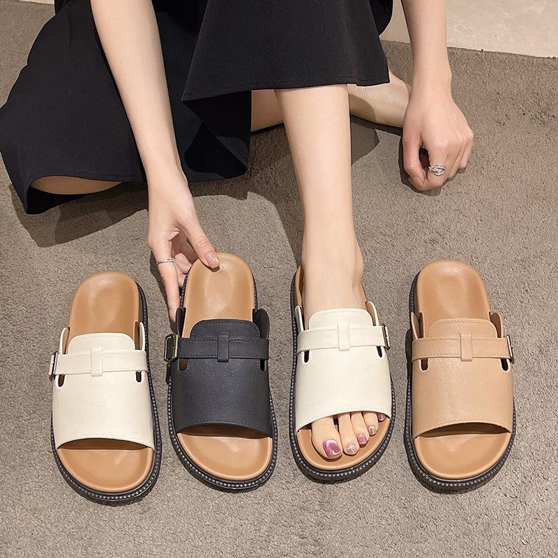 One-word slippers new fashionable and simple one-word with summer cool slippers comfortable and versatile women's models