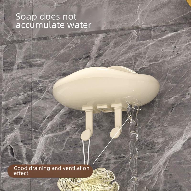 Bathroom Shower Soap Box Dish Storage Suction Cup Corner Cloud Shape Plastic Soap Holder Shower Hanger Bathroom Storage Rack