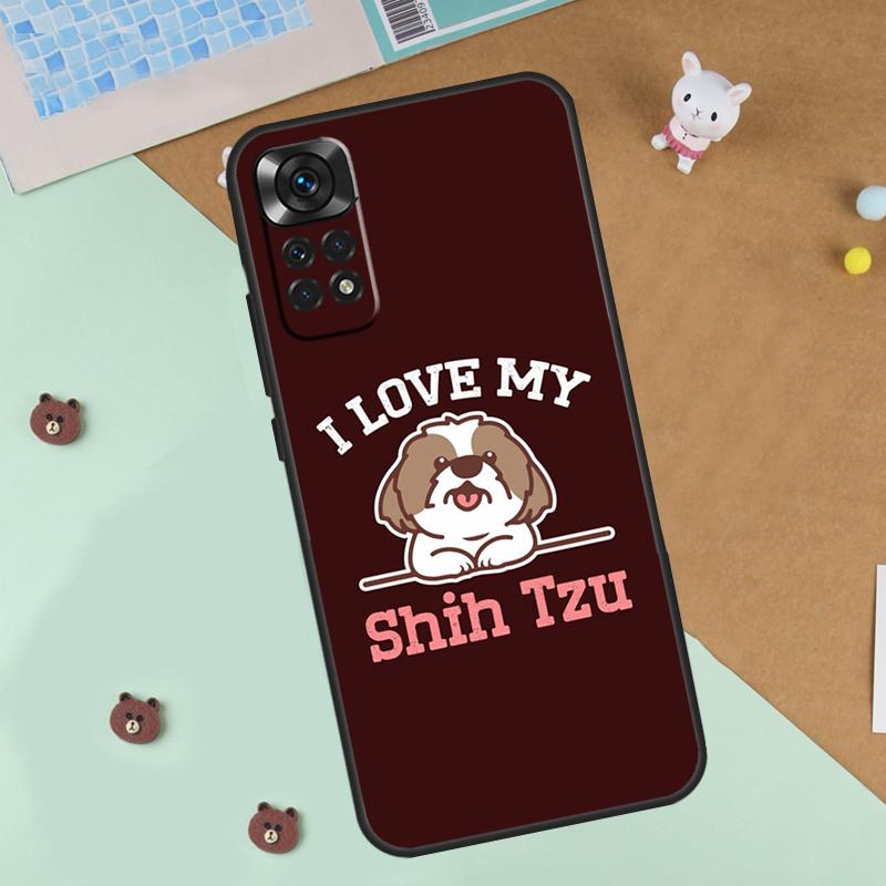 Cartoon Shih Tzu Dog Case For Xiaomi Redmi Note 14 13 12 9 10 11 Pro 10S 11S 12S Cover For Redmi 13C 10C 12C 14C