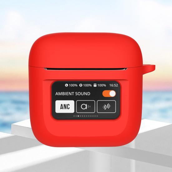 Headset Case Shockproof Full Protection Ant-scratch Silicone Storage Bag with Hook for JBL Tour Pro2