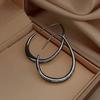 Waterdrop Shaped Big Hoop Earrings for Women Minimalist Metal Earrings Daily Wear Temperament Statement Jewelry Drop Ship