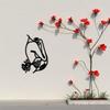 Lotus Flower Metal Wall Art Black Iron Home Decor For Living Room Bedroom Wedding Gift