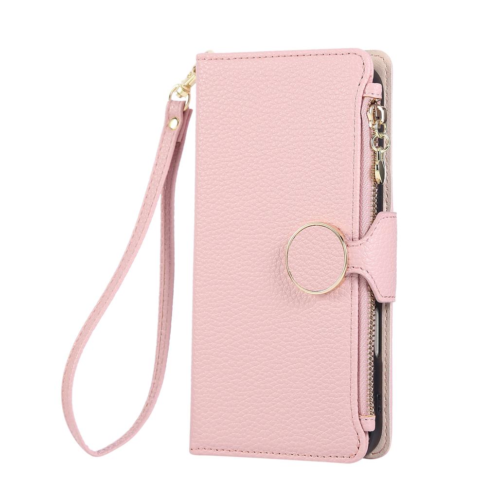 For Xiaomi Poco F7 Ultra 5G/Redmi K80 Pro 5G Case Zipper Wallet Leather Phone Cover with Wrist Strap