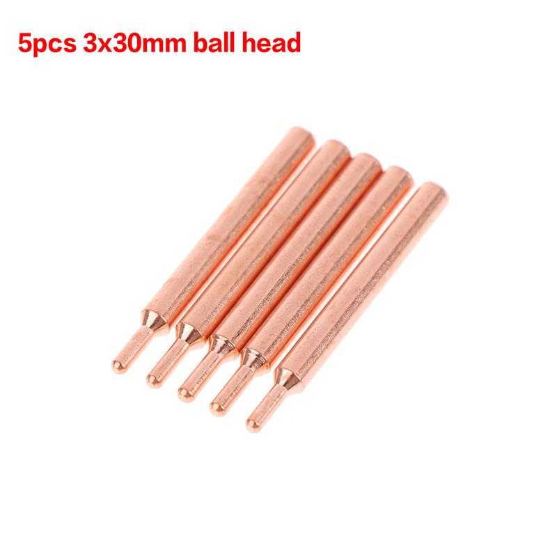 5/10Pcs 18650 Handheld Spot Tips Welder Electrode Head For Small Lithium Battery Spot Welder Pen Purple Copper Spot Welding Need