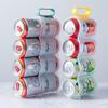 Clear Multi-Grid Portable Refrigerator Can Organizer for Beverages