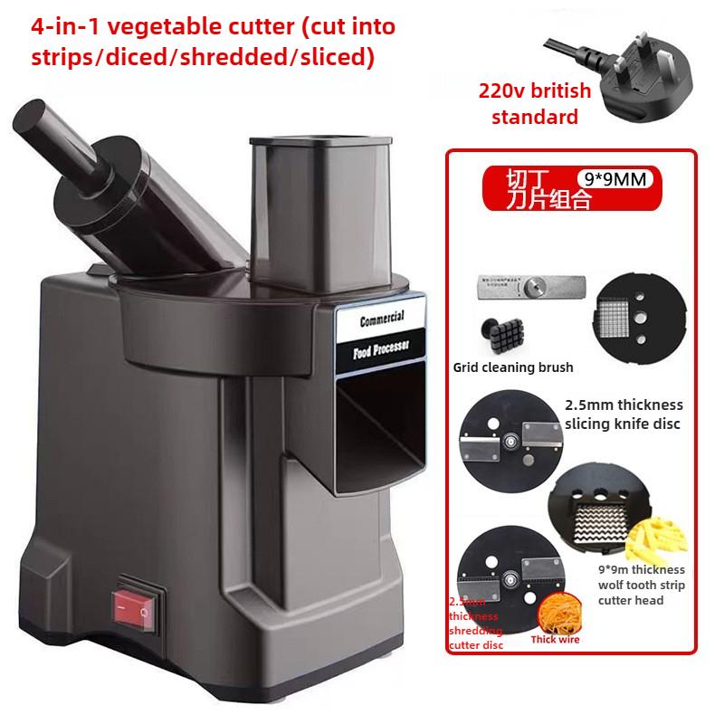 

Автоматическая машина для нарезки овощей:4 в 1 для нарезки, кубиков, шинковки и полосок - Кухонный комбайн с двойным загрузочным отверстием 110В 220В