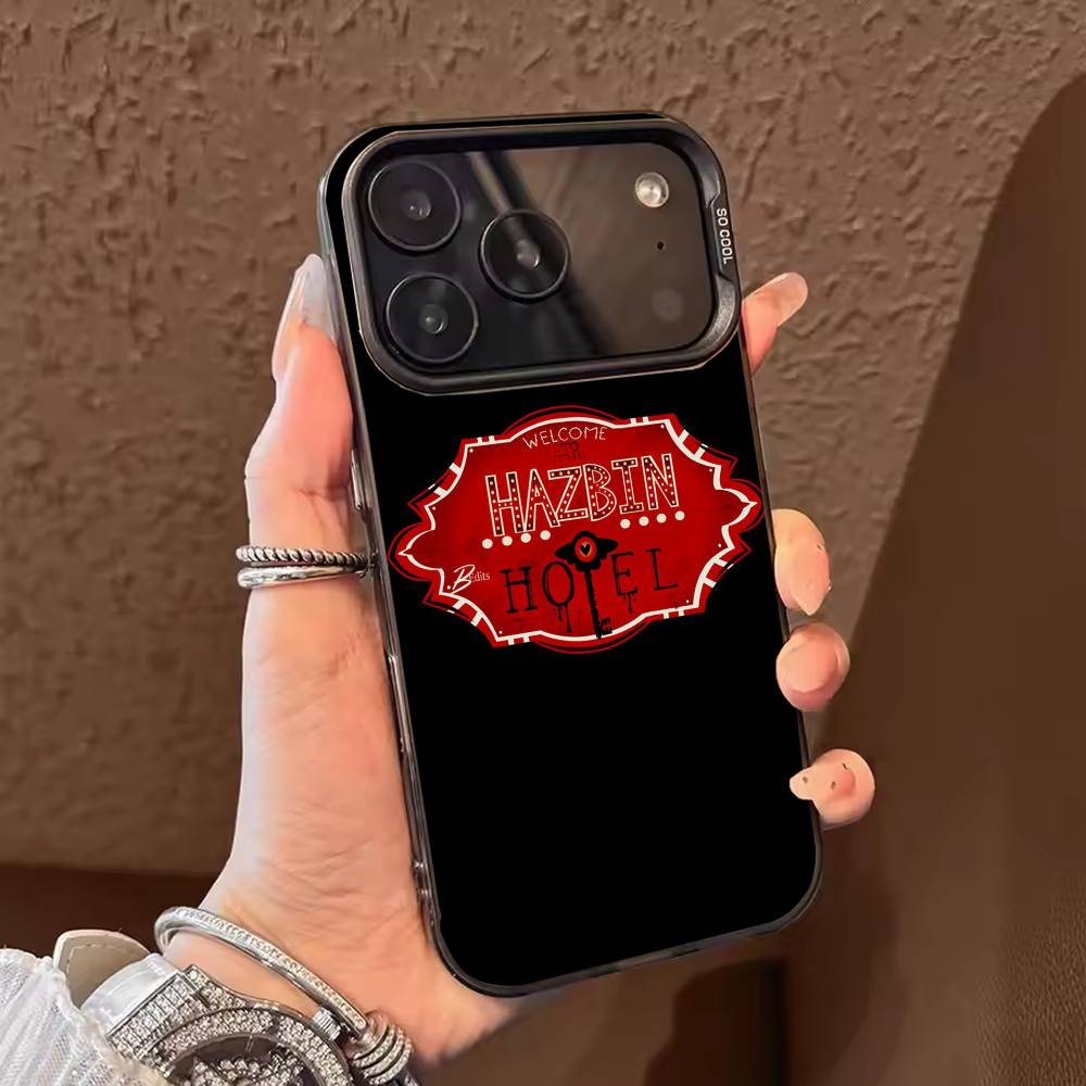 

H-Hazbin Hotel Phone Case For iPhone 17,16,15,14,13,12,11,Pro Max,Plus Candy Silver Cover iPhone16plus