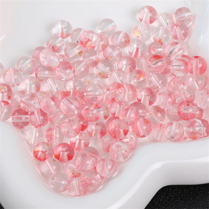 8mm 50pcs/bag Jelly Glass Bubble Beads DIY Necklace Bracelet Earrings Ring Jewelry Accessories