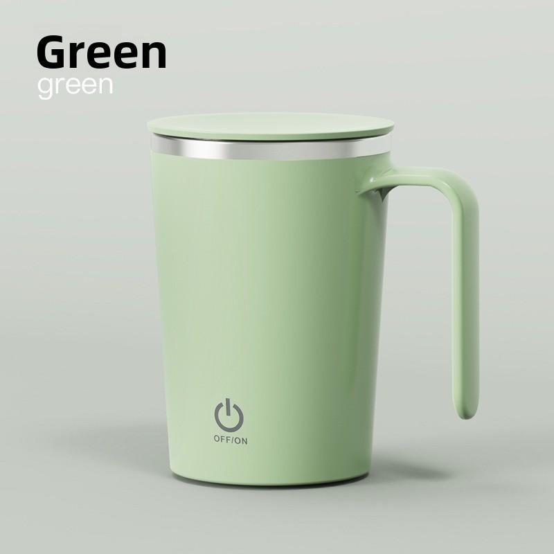 Moderner minimalistischer Kaffeebecher mit USB-Ladefunktion und magnetischem Rührwerk für Büro und Zuhause