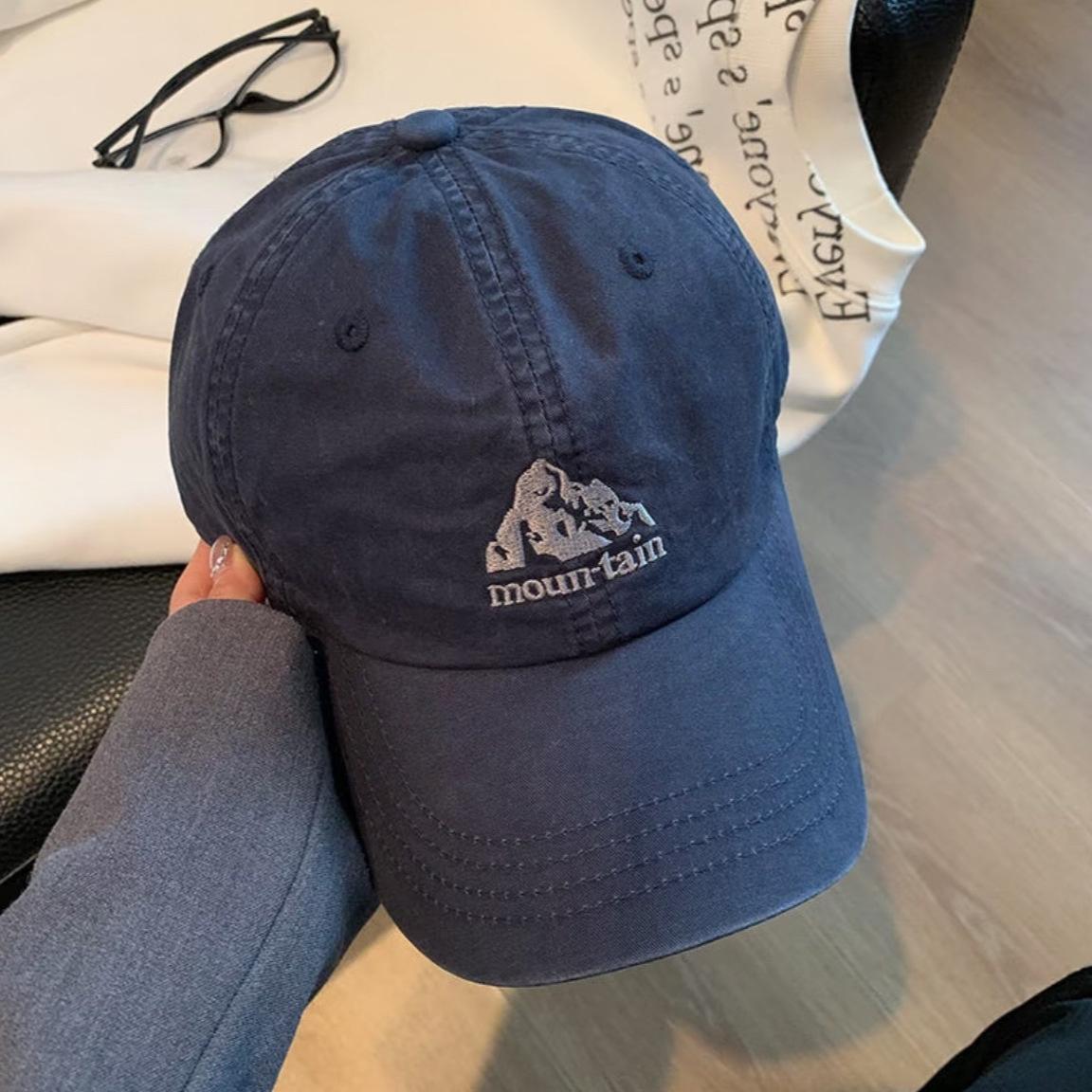 

Ретро вышитая кепка с большой головой, чтобы подчеркнуть лицо, маленькая бейсболка для женщин, новая уличная бейсболка с мягким верхом для мужчин Adjustable