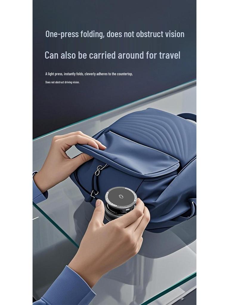 Foldable Magnetic Car Phone Holder with Suction Cup for Navigation
