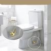 Gold Finish Ceramic Bird Toilet Bolt Covers ABS Backing Universal Motorhome Bath Accessories Secure Bolt Coverage Decora