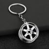Zinc Zinc Alloy Tire Rim Key Holder Wheel Hub Car Wheel Keychain Creative   Men