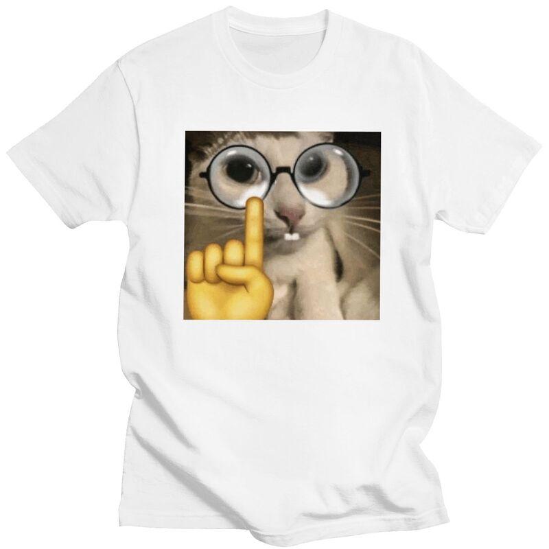 Custom Male What The Sigma Cat Meme T Shirts ShortSleeve Cotton Tshirt Leisure Humor Sarcastic Quote Tee Clothes