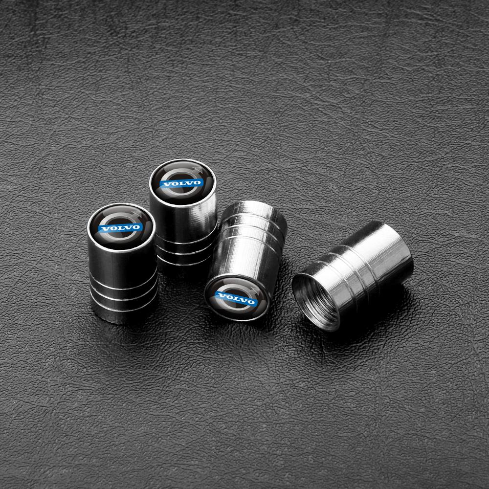 4Pcs 3D Aluminum Alloy Car Wheel Tire Air Valve Dust Caps Rim Accessories For volvo Rdesign XC60 XC90 V40 V50 V60 V70 V90 xc70