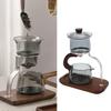 Teapot Set Water Separation Infuser Fairness Cup Tea Brewing Kit High Borosilicate Glass   Wood Handle Smoky Gray