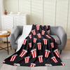 Popcorn Pattern Series Printed Blanket for Sofa Bed Travel Camping Living Room Office Conditioning Blanket for All Seasons Gifts