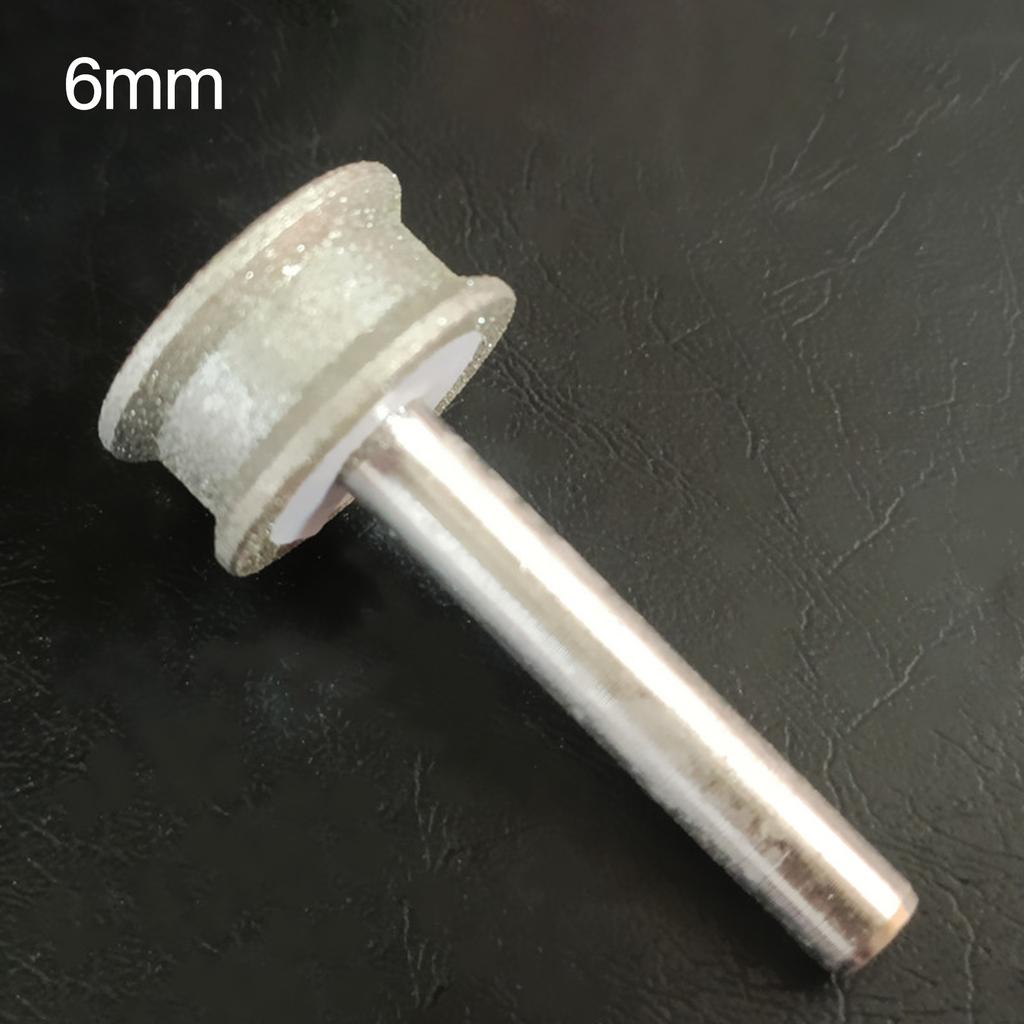 2-12mm Concave Diamond Grinding Wheel for Polishing Rounded Edges and Curved Surfaces On Glass Jade with 6mm Shank