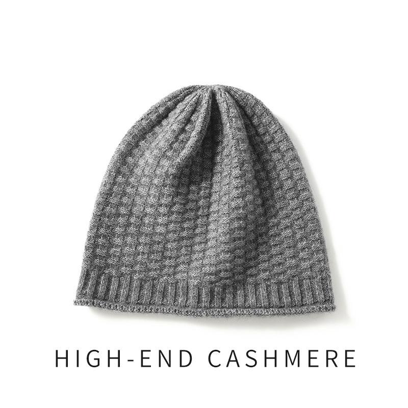 

Cashmere Autumn and Winter New Women s Solid Color Knitted Outdoor Warmth Weight Mat Knitted Cable Casual Hat One Size